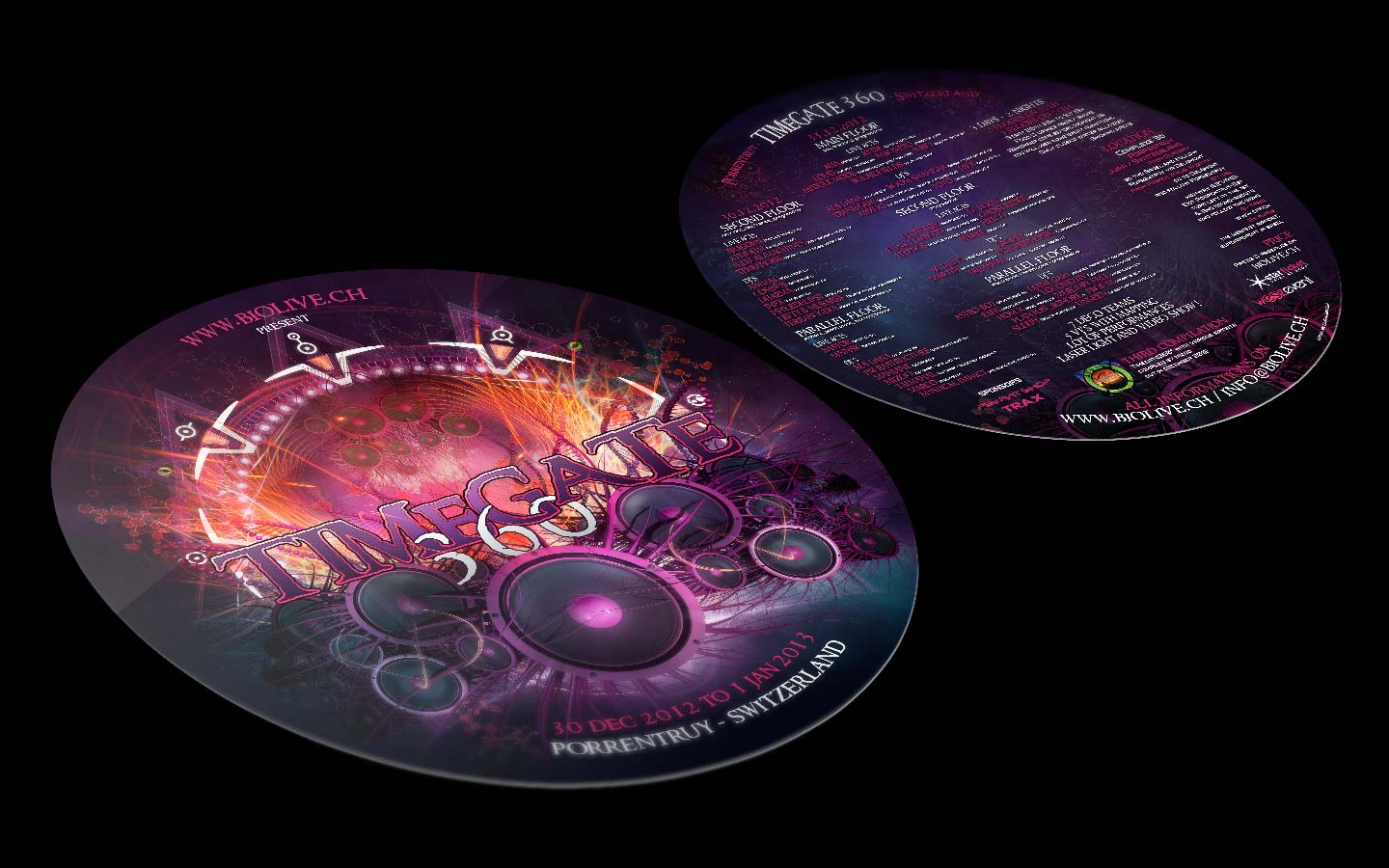 TimeGate 360 Flyer - Laurent Lemoigne - Donanubis - Don Anubis - Biolive - Switzerland - Psytrance - Psy - Psychedelic - Trance - Party - Festival - Event - Flyer