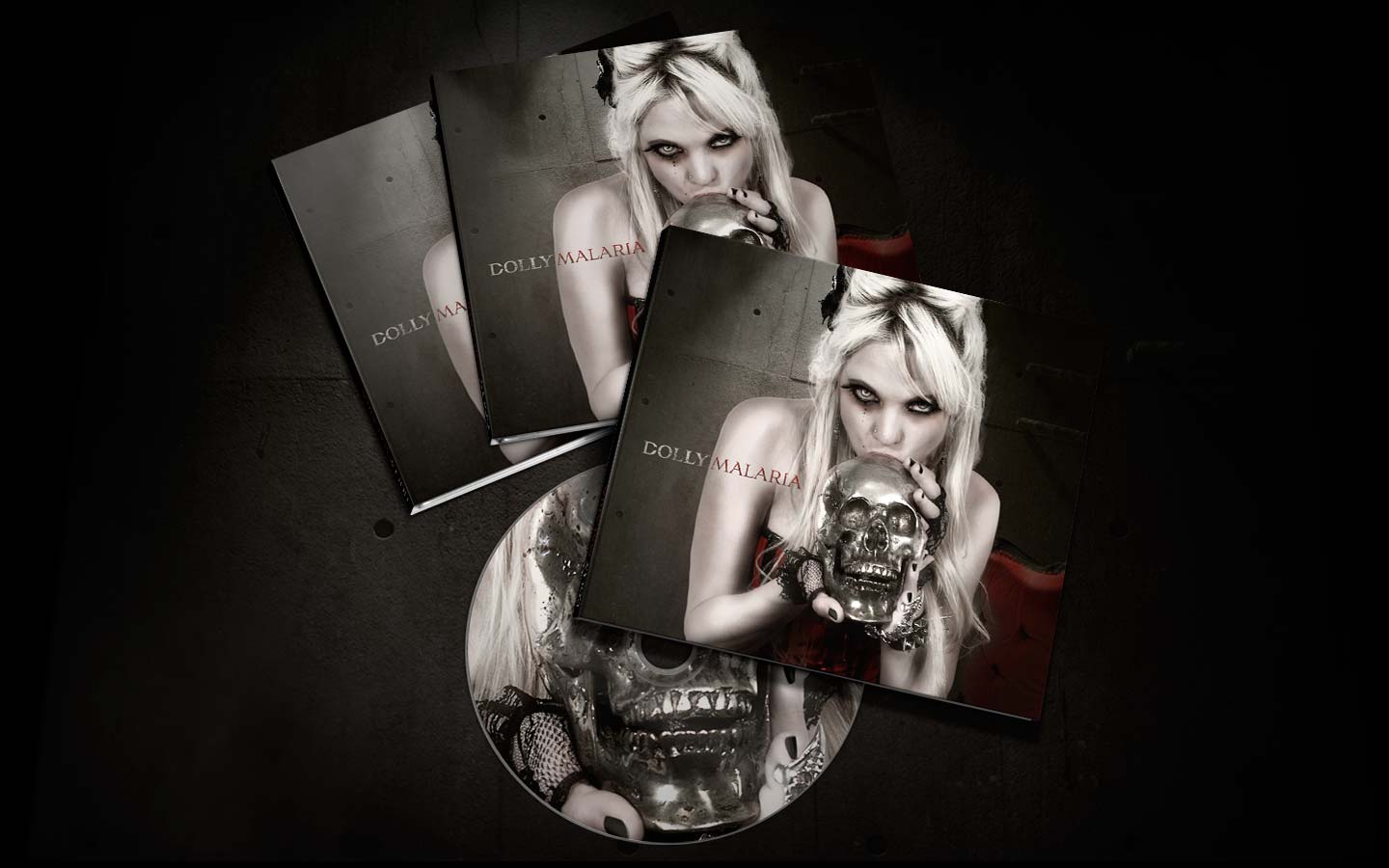Dolly Malaria - Promo CD Cover - Laurent Lemoigne - Donanubis - Don Anubis - Graphic Design - Logo Design - Cd Cover - Myspace Layout - Webdesign - Singer - Alternative _ Rock - Metal - Electro - Band - Geneva - Switzerland - Art - Music - Industrial - Dark - Marilyn - Manson - Skull - Latex - Fetish - Mechanic - Factory - Rust - Abandonned - Decay - Apocalypse - Doomsday - Beautiful - Woman - Alternative - Underground - Geneva - Switzerland