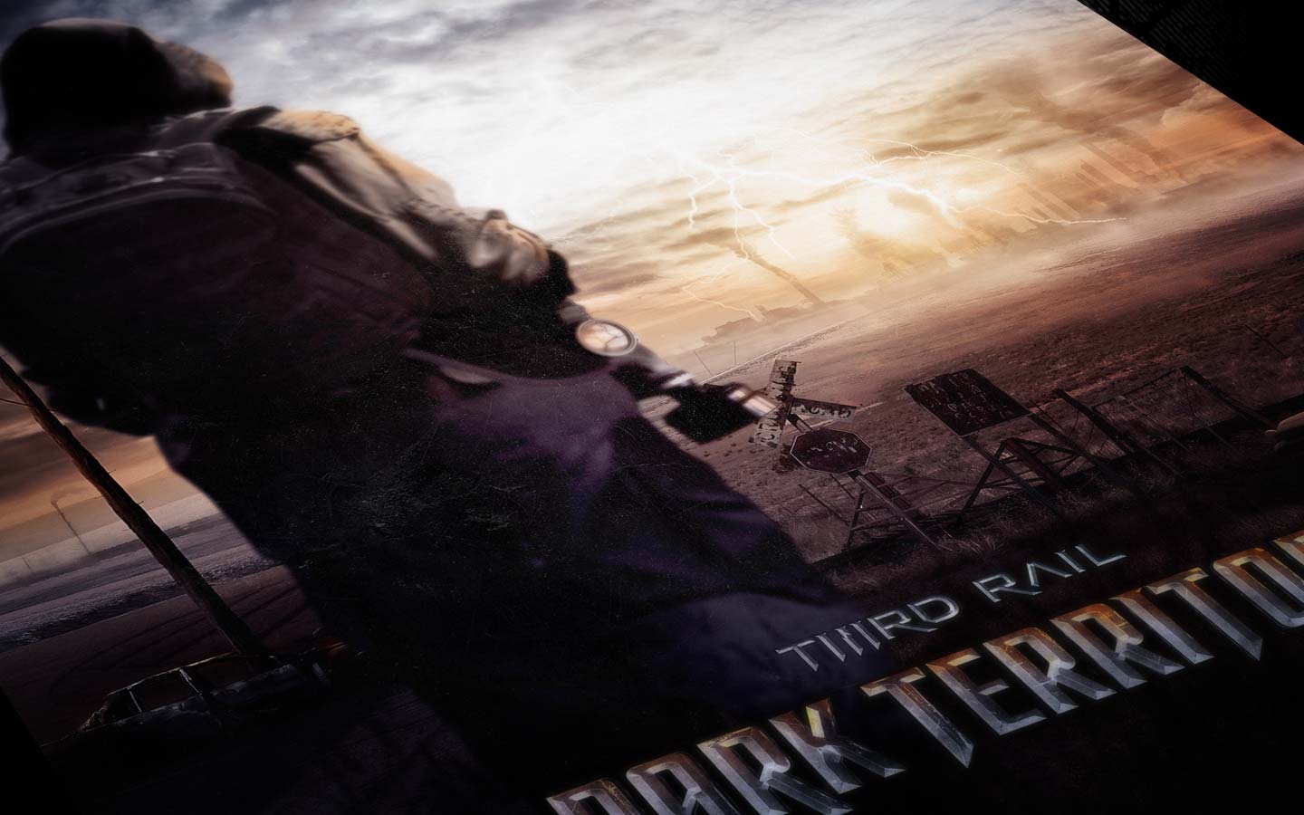 Third Rail - Dark Territory - Laurent Lemoigne - Donanubis - Don Anubis - Graphic Design - Illustration - Digital Art - DVD Cover - Dos Brain - California - US - Art - Music - Electronic - Cinema - Movie - Trailer - Movie trailer - Poster - Man - Machine - Factory - Industrial - Dark - NIN - Prometheus - I am a Legend - Book of Eli - Gazmask - Gas Mask - End of the World - Doomsday - Post Apocalyptic - Alternative - Underground - Geneva - Switzerland