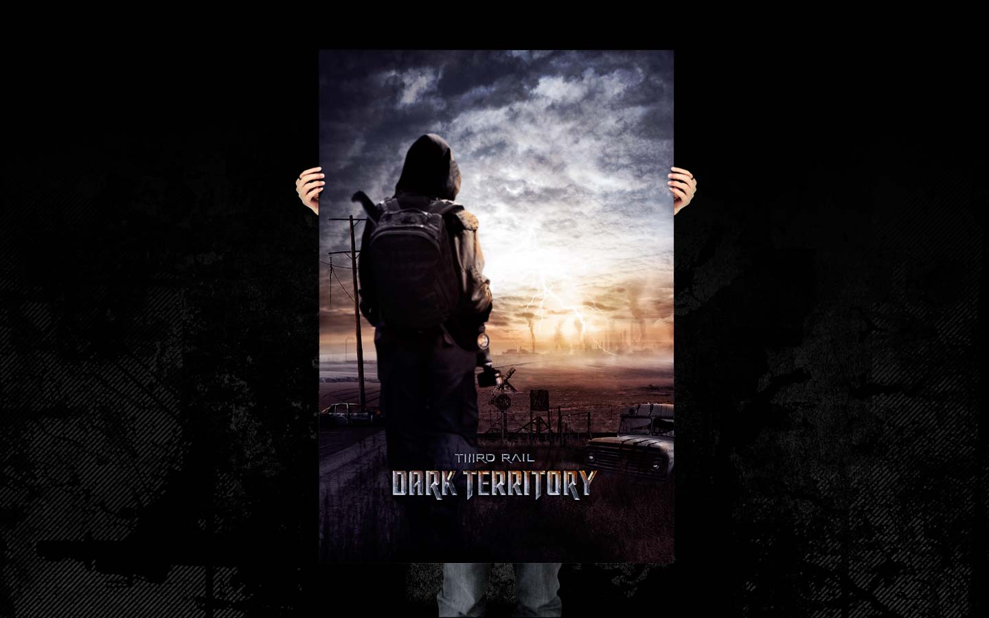 Third Rail - Dark Territory - Laurent Lemoigne - Donanubis - Don Anubis - Graphic Design - Illustration - Digital Art - DVD Cover - Dos Brain - California - US - Art - Music - Electronic - Cinema - Movie - Trailer - Movie trailer - Poster - Man - Machine - Factory - Industrial - Dark - NIN - Prometheus - I am a Legend - Book of Eli - Gazmask - Gas Mask - End of the World - Doomsday - Post Apocalyptic - Alternative - Underground - Geneva - Switzerland